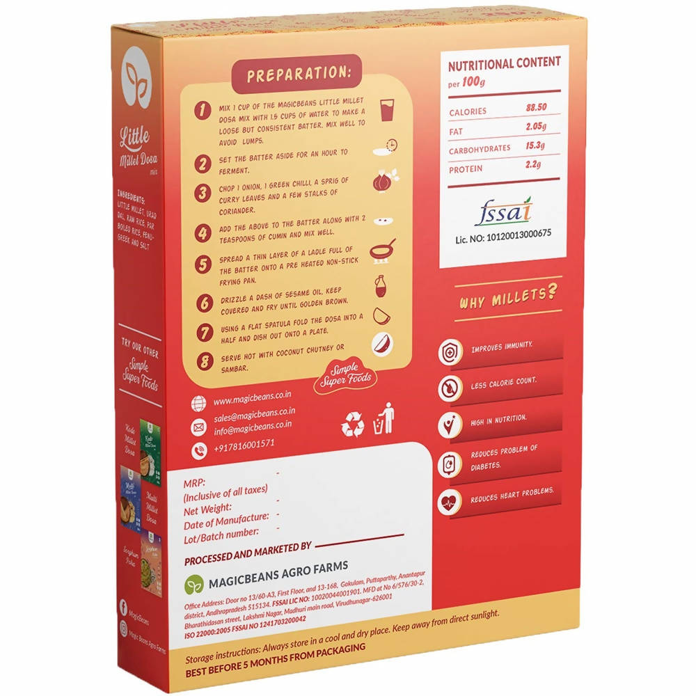 Magicbeans Little Millet Dosa Mix | Grab2Buy