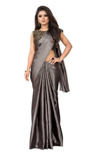 Vamika Grey Satin Designer Saree (PAVITRA GREY) | Grab2Buy