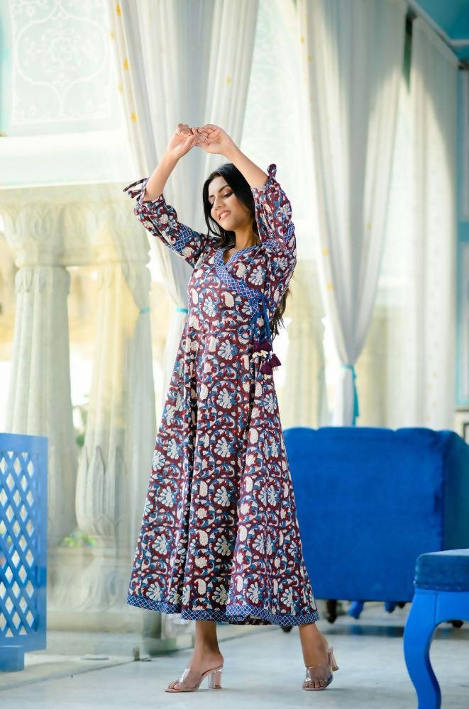 Yufta Women's Handblock printed kurta Dress | Grab2Buy
