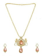 Glass Kundan Gold plated Long Earrings - Ruby Raang | Grab2Buy
