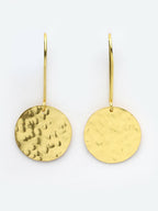NVR Women Gold-Polished Fish Hook Circle Drop Earrings | Grab2Buy