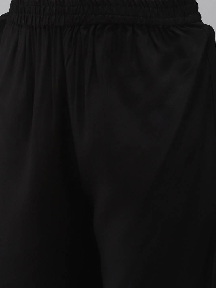 Yufta Women Black Yoke Design Thread Work Kurta with Trouser | Grab2Buy