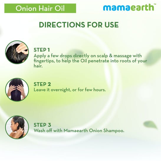Mamaearth Onion Hair Oil With Onion & Redensyl For Hair Fall Control | Grab2Buy