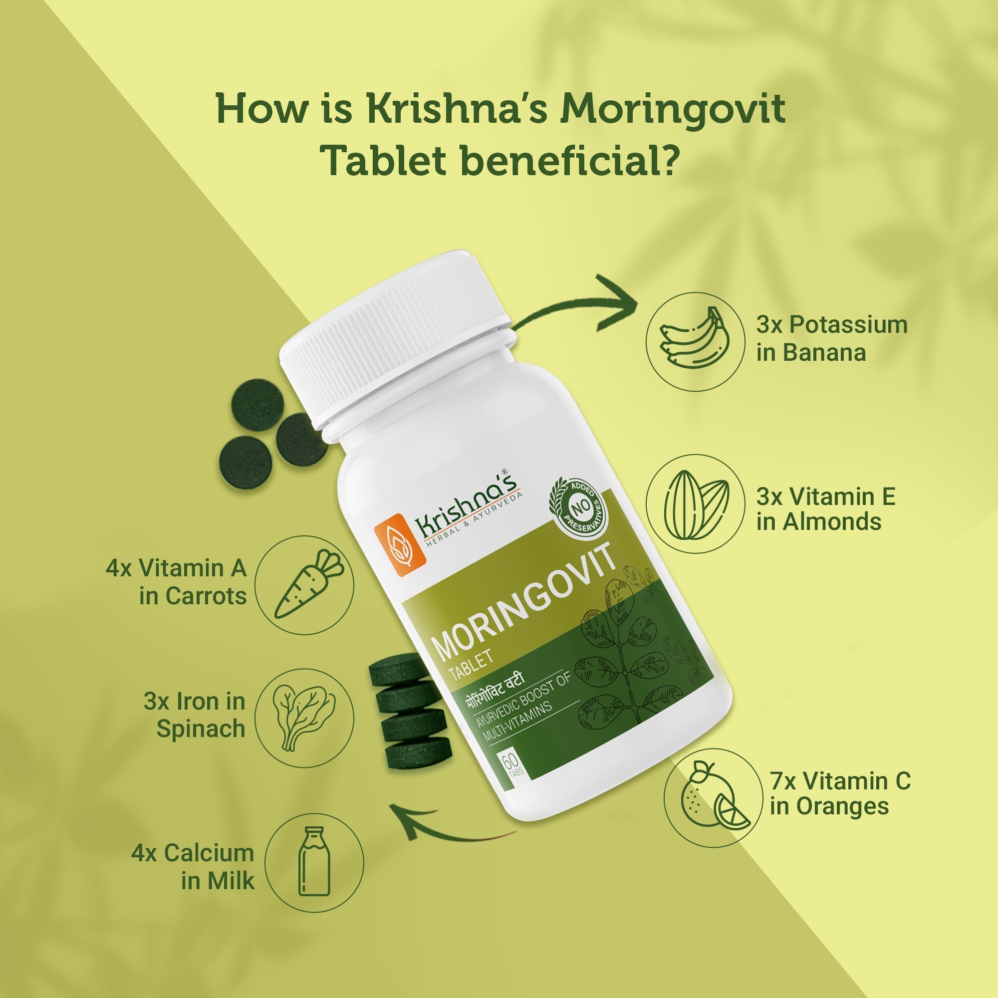 Krishna'S Herbal & Ayurveda Moringovit Tablets | Grab2Buy
