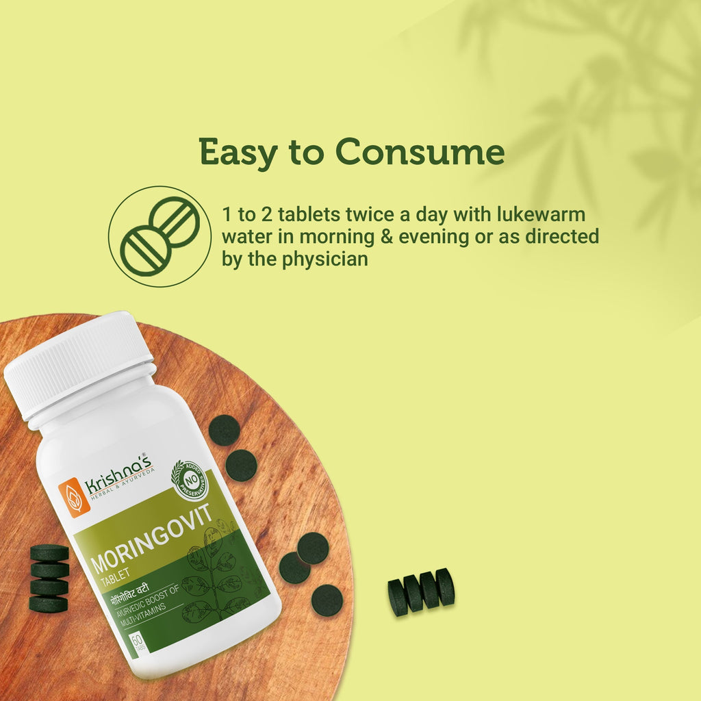 Krishna'S Herbal & Ayurveda Moringovit Tablets | Grab2Buy