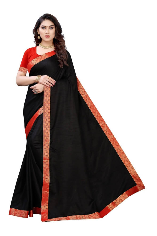 Vamika Black Dola Silk Border Saree (Kirti Black) | Grab2Buy
