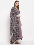 Myshka Women's Green Cotton Solid 3/4 Sleeve Round Neck Casual Kurta Dupatta Set | Grab2Buy