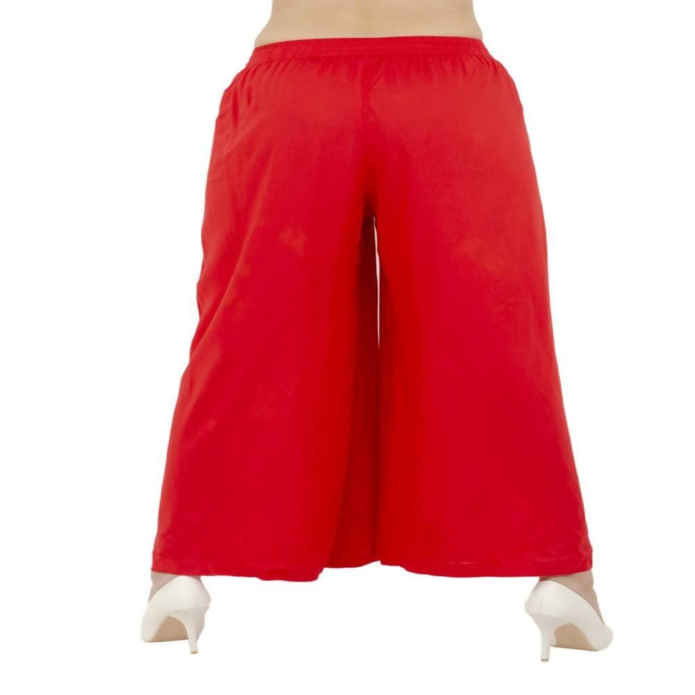 Lagi Women's Red Solid Palazzo (PLZ03B) | Grab2Buy
