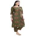 Lagi Women's Green Printed Straight Kurta & Pant (MC38A) | Grab2Buy