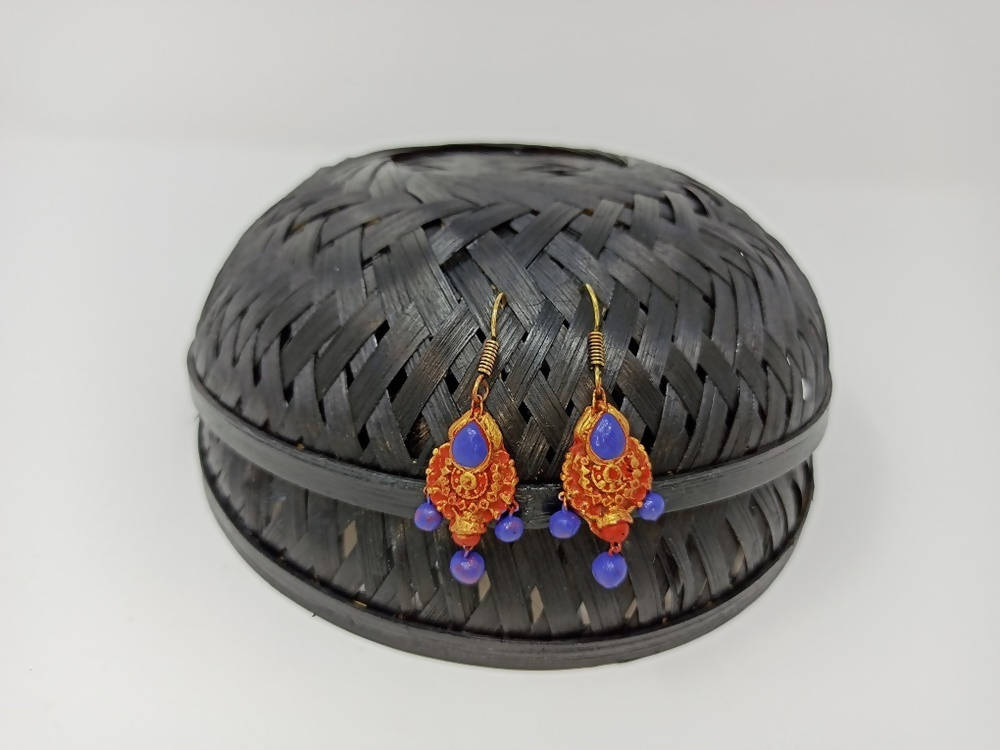 Terracotta Boho Style Hangings-Golden Red And Blue | Grab2Buy