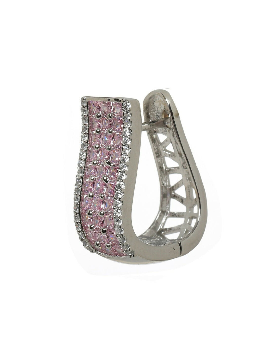 Pink Hoops Earrings- Ruby Raang | Grab2Buy