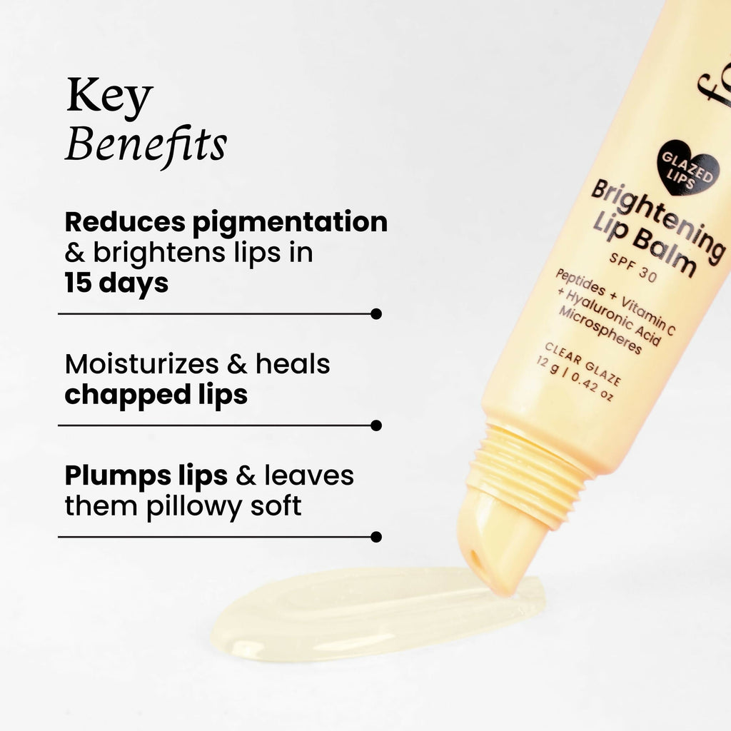 Foxtale Brightening SPF 30 Lip Balm - Clear Glaze (Vanilla), Brightens Lips, Reduces Pigmentation | Grab2Buy