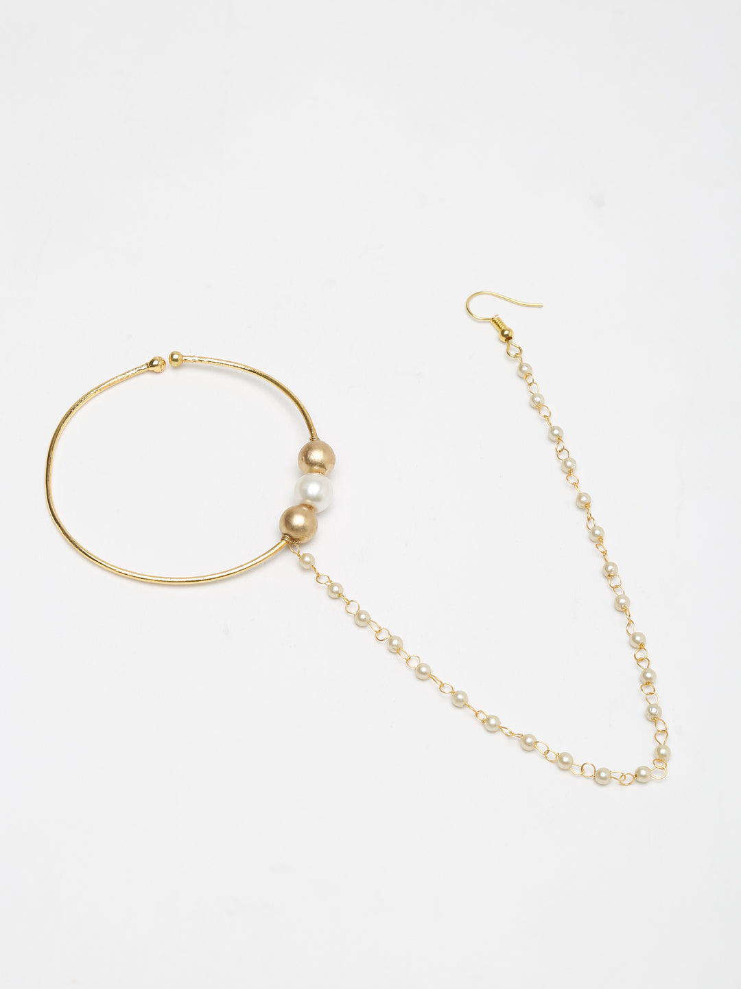 Gold-Polished Stone Nose Ring - Ruby Raang | Grab2Buy