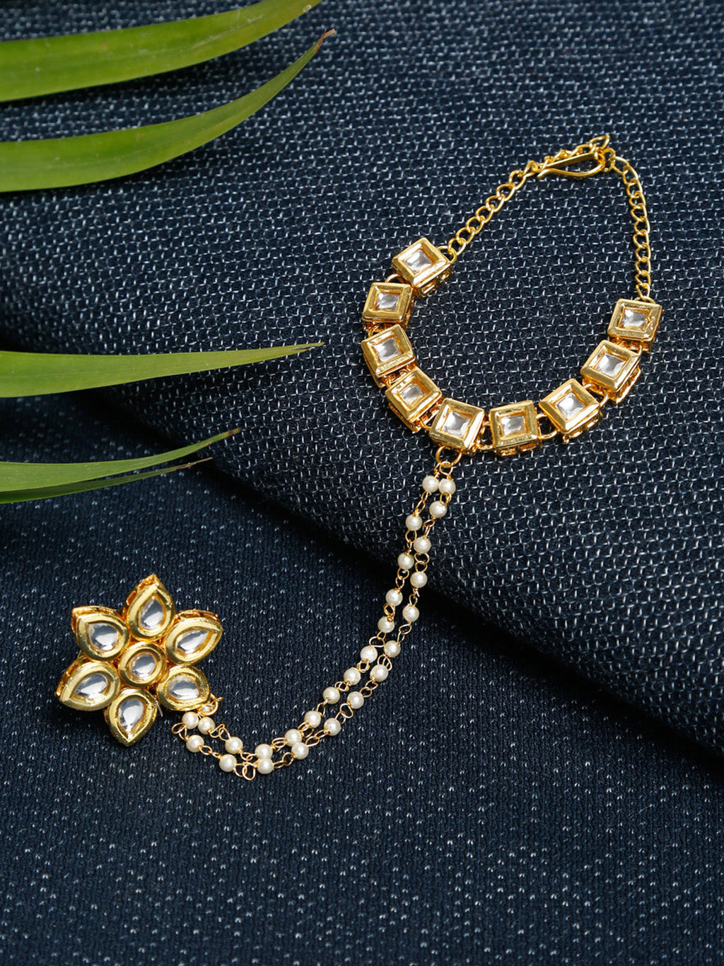 Kundan Bracelet - Ruby Raang | Grab2Buy