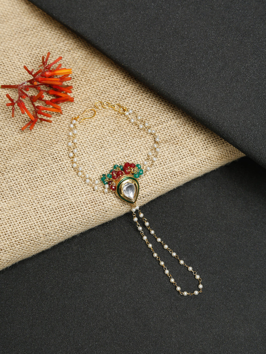 Kundan Bracelet - Ruby Raang | Grab2Buy