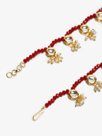 Women's Set Of 2 Red Anklets - Ruby Raang | Grab2Buy