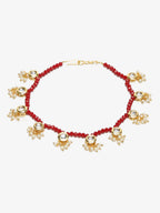 Women's Set Of 2 Red Anklets - Ruby Raang | Grab2Buy