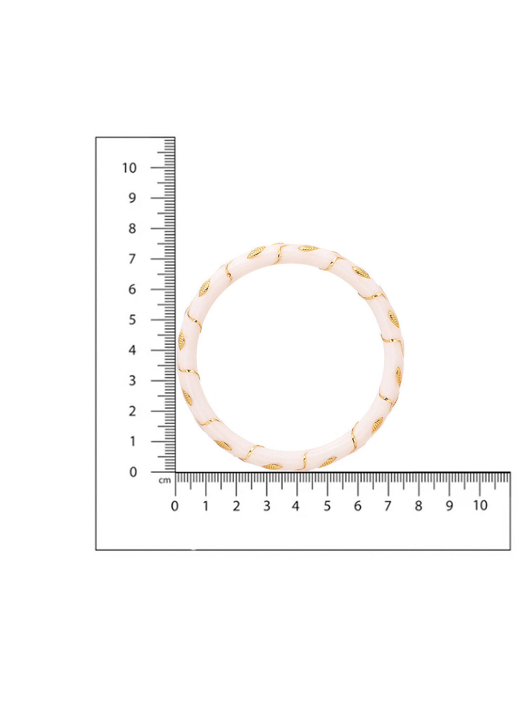 Ruby Raang White Traditional Bangle | Grab2Buy