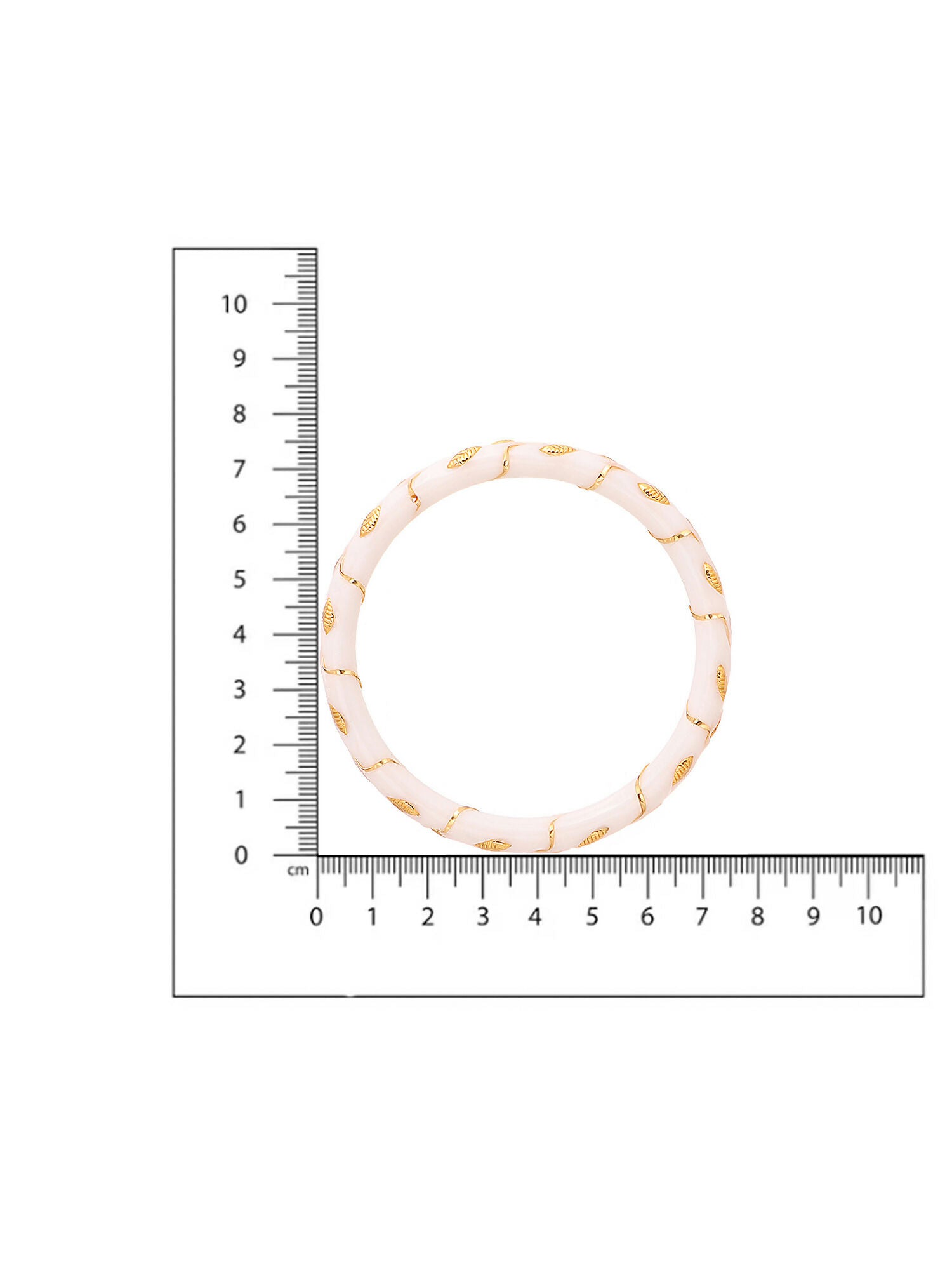 Ruby Raang White Traditional Bangle | Grab2Buy