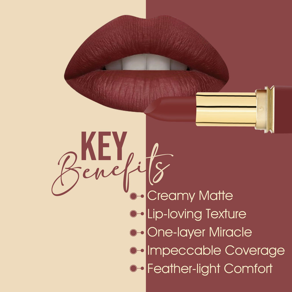 Colors Queen Nude It Creamy Matte Lipstick - Coral Kiss | Grab2Buy