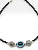 NVR Women Set of 2 Brass-Plated Stone-Studded & Evil Eye Beaded Anklet | Grab2Buy