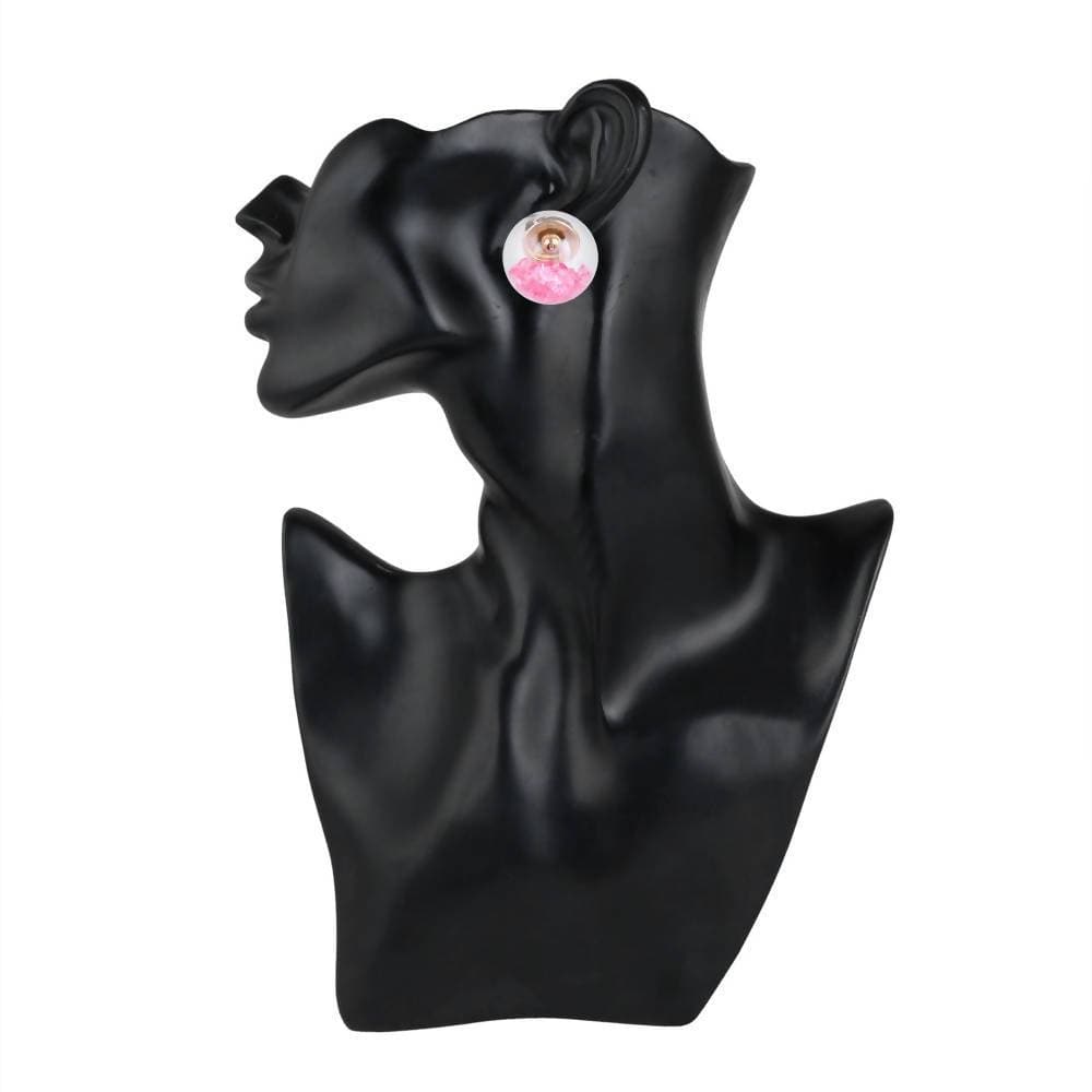 Trendoo Jewelry Gold-Polished Stylish Fancy Party Wear Pink Studs | Grab2Buy
