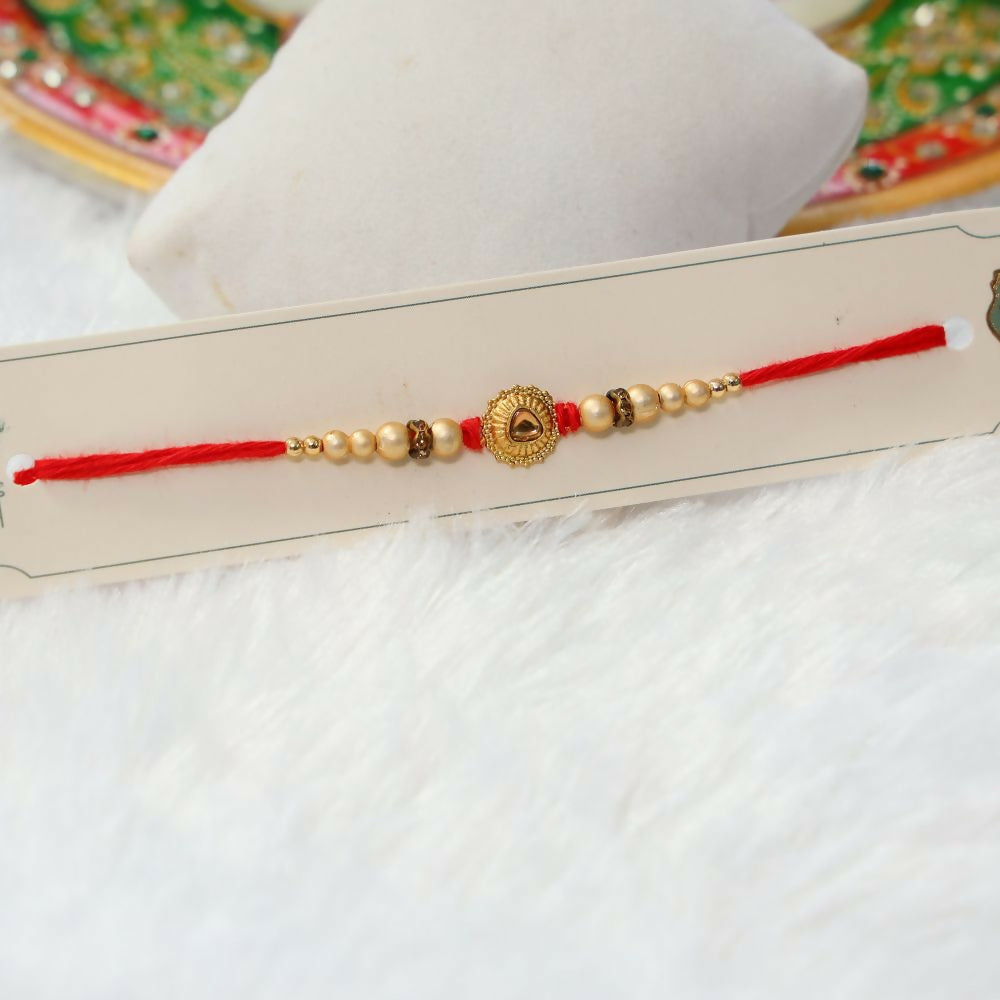 Indianvibez Colourful Beads With Stone Fancy Rakhi | Grab2Buy
