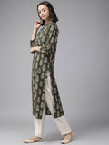 Yufta Green And off White Kurta And Palazzo Set | Grab2Buy
