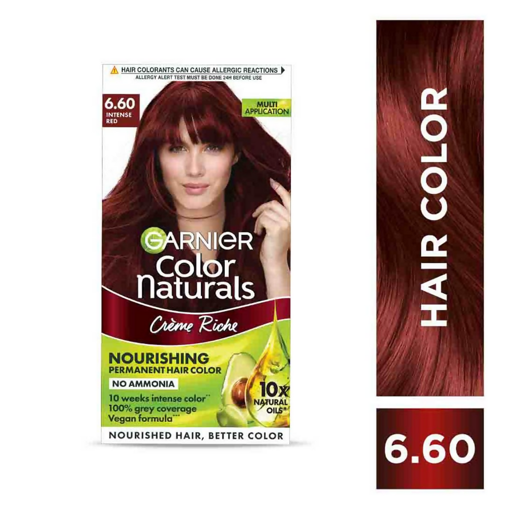 Garnier Color Naturals Creme Riche Hair Color - Shade 6.60 Intense Red | Grab2Buy