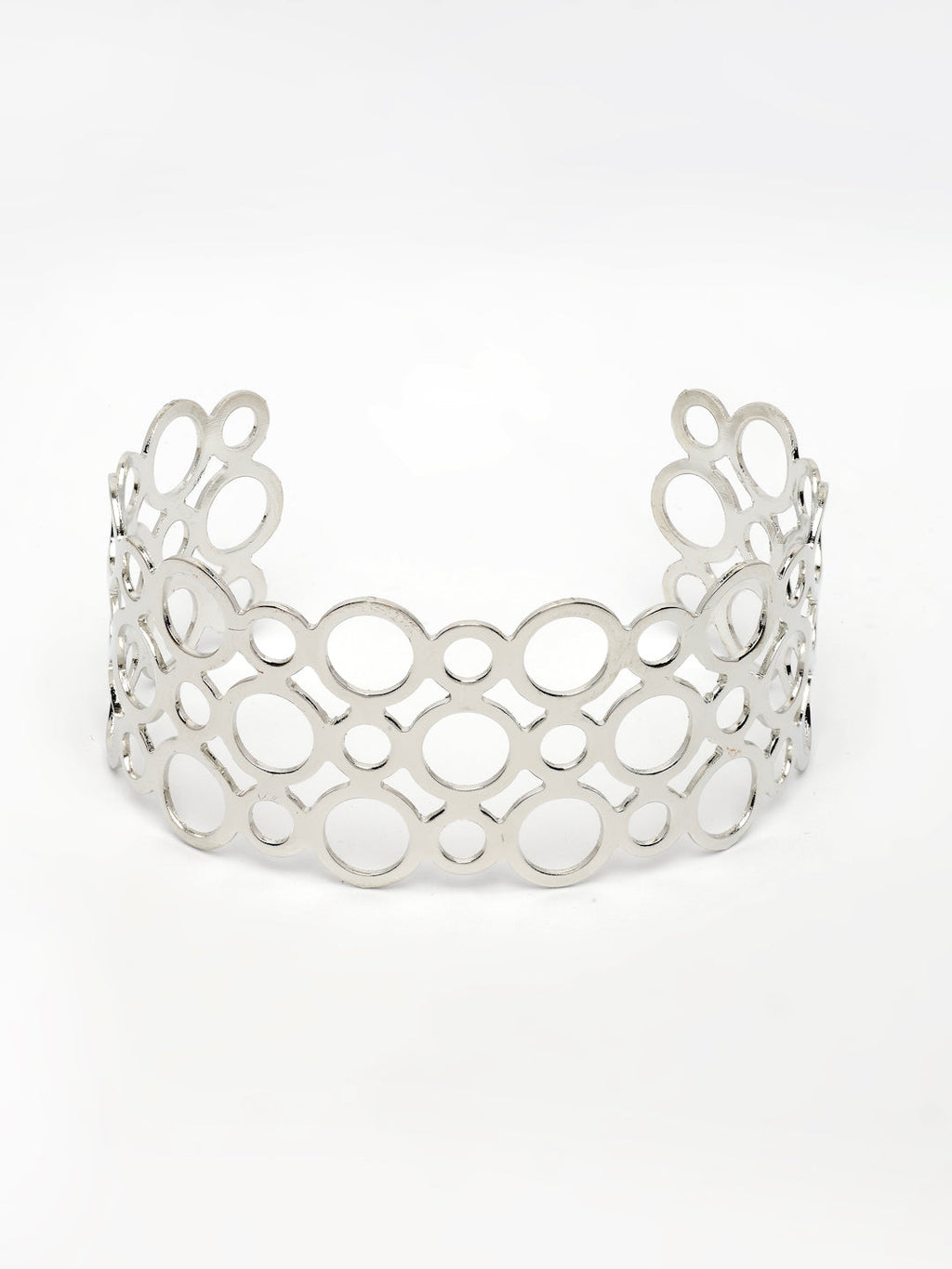NVR Women's Silver-Plated Cuff Bracelet | Grab2Buy