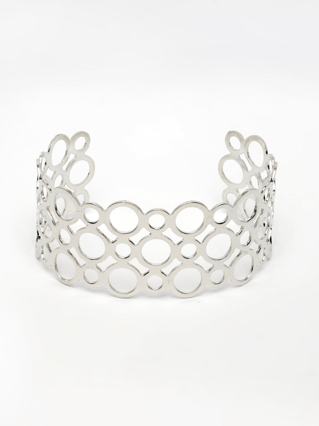 NVR Women's Silver-Plated Cuff Bracelet | Grab2Buy