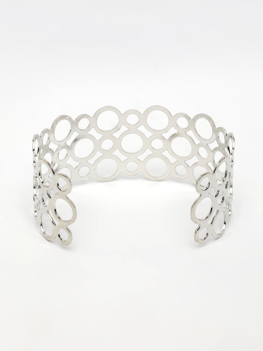 NVR Women's Silver-Plated Cuff Bracelet | Grab2Buy