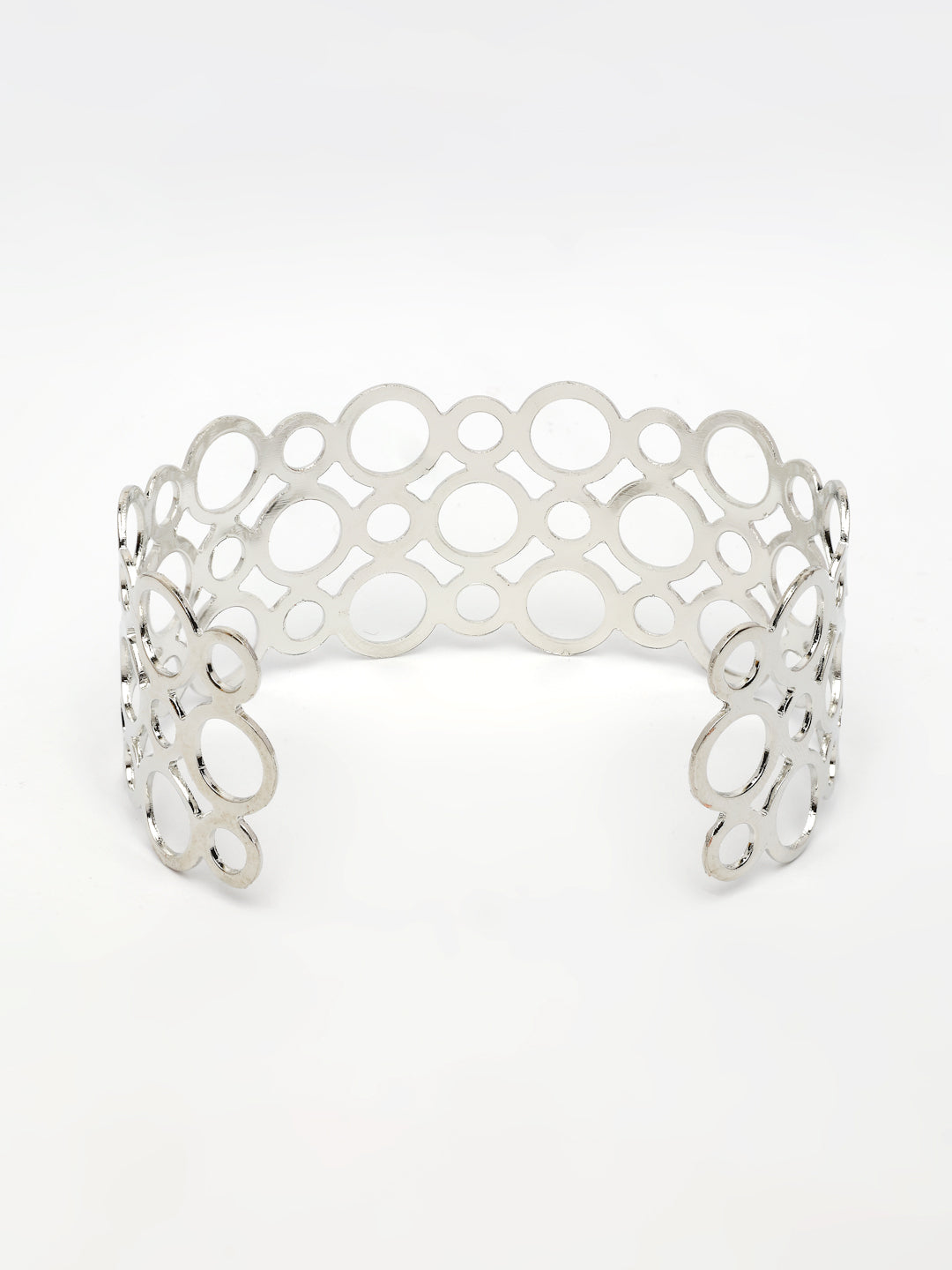NVR Women's Silver-Plated Cuff Bracelet | Grab2Buy