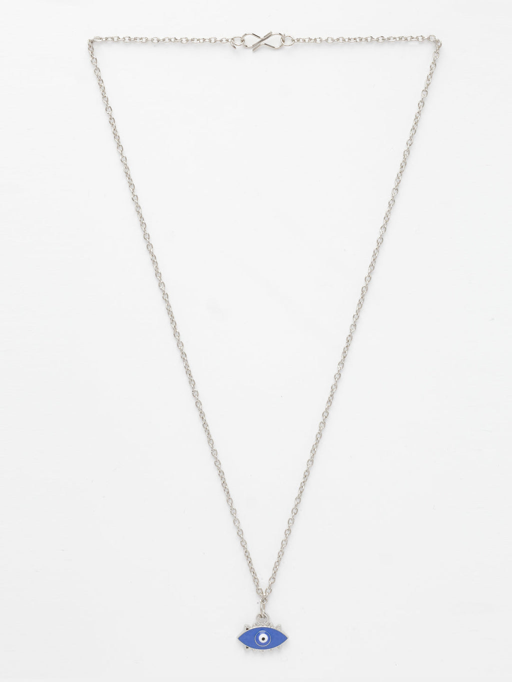 NVR Women's Silver-Plated Chain With Evil Eye Pendant