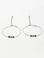 NVR Women's Silver-Plated Evil Eye Anklet