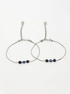 NVR Women's Silver-Plated Evil Eye Anklet