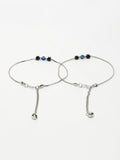 NVR Women's Silver-Plated Evil Eye Anklet