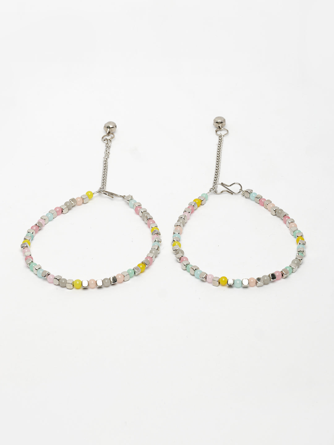 NVR Women's Multi-Coloured Artificial Beads Anklet