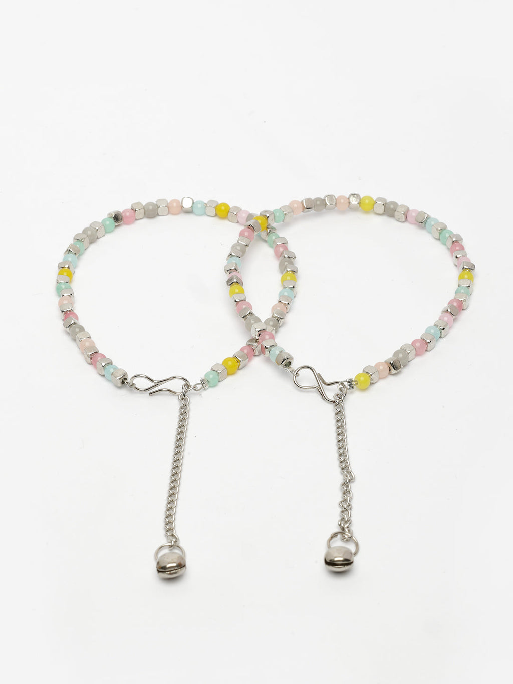 NVR Women's Multi-Coloured Artificial Beads Anklet