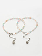 NVR Women's Multi-Coloured Artificial Beads Anklet