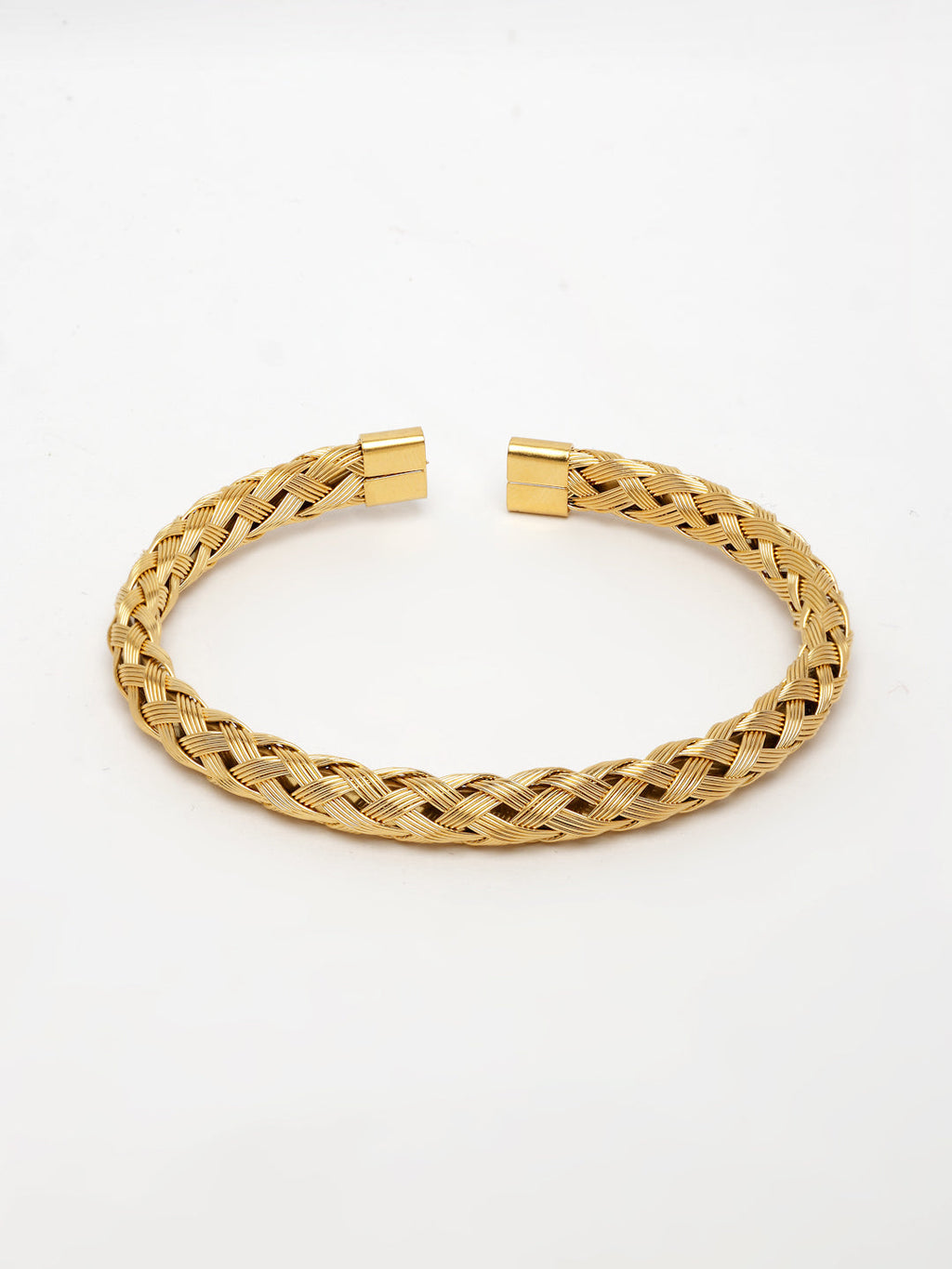 NVR Men's Gold-Polished Stainless Steel Cuff Bracelet | Grab2Buy