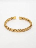 NVR Men's Gold-Polished Stainless Steel Cuff Bracelet | Grab2Buy