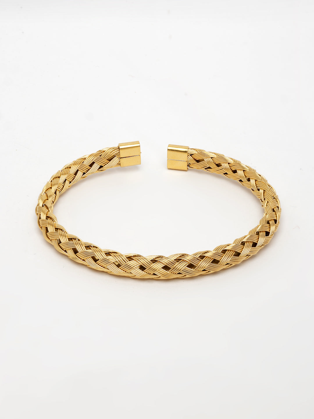 NVR Men's Gold-Polished Stainless Steel Cuff Bracelet | Grab2Buy