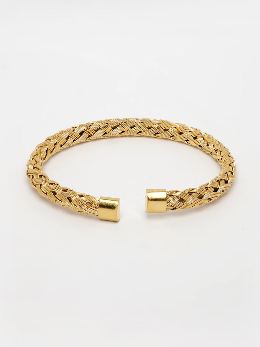 NVR Men's Gold-Polished Stainless Steel Cuff Bracelet | Grab2Buy
