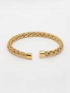 NVR Men's Gold-Polished Stainless Steel Cuff Bracelet | Grab2Buy