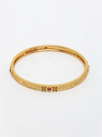 NVR Women's Set of 4 Gold-Polished Artificial Stones Traditional Bangles | Grab2Buy