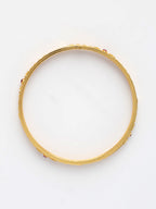 NVR Women's Set of 4 Gold-Polished Artificial Stones Traditional Bangles | Grab2Buy