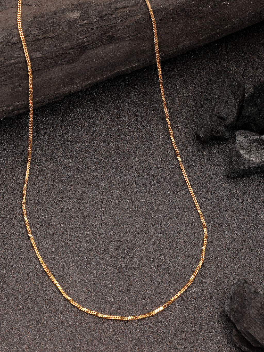 NVR Women's Gold-Polished Minimal Chain | Grab2Buy