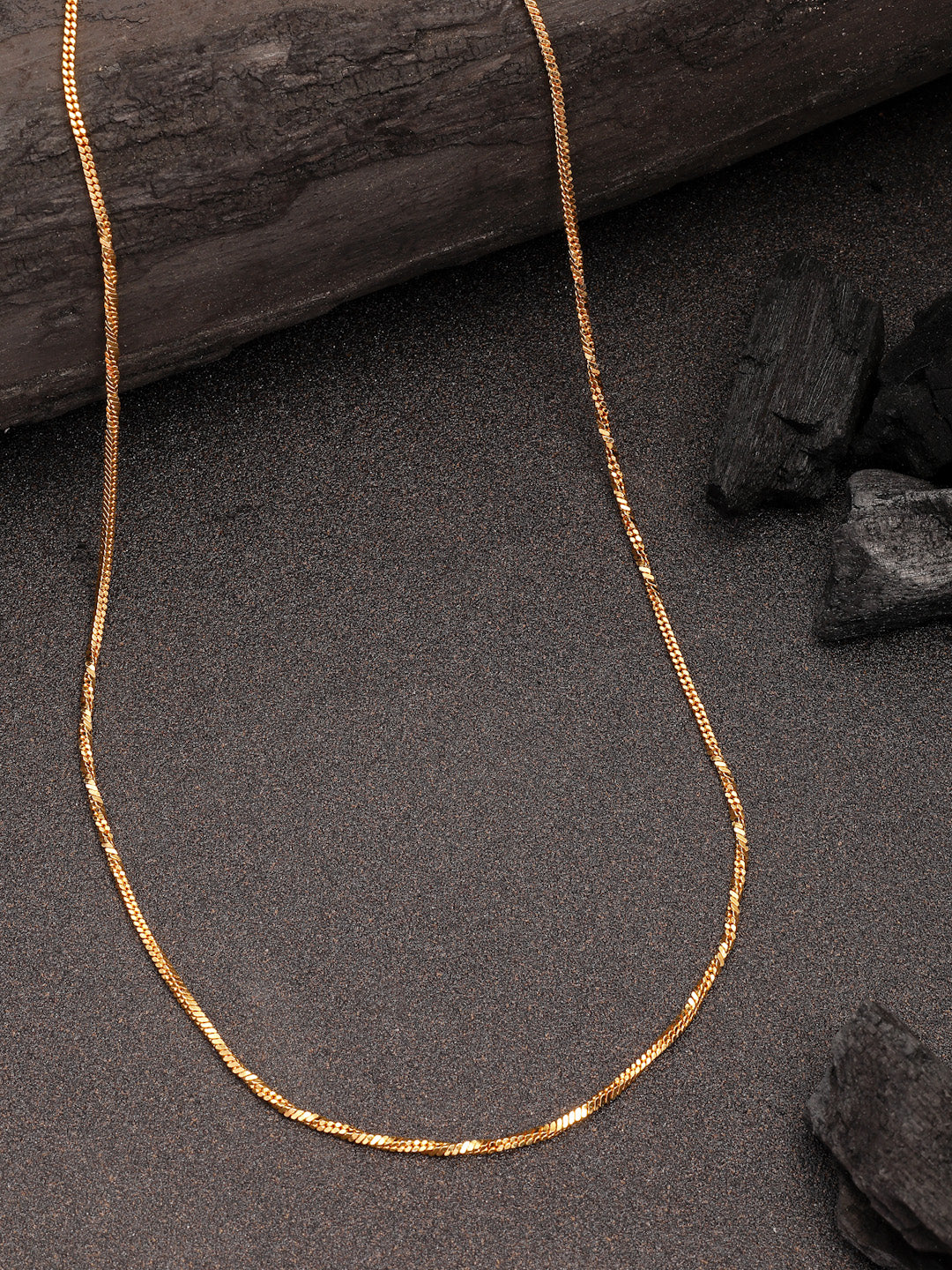 NVR Women's Gold-Polished Minimal Chain | Grab2Buy
