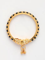 NVR Kids Pair of 2 Rhodium-Plated Artificial Beads Nazariya Kada Bracelet | Grab2Buy